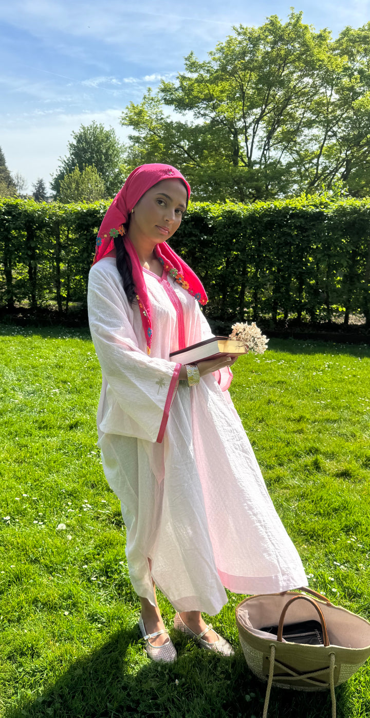 Robe en gaz de coton – rose élégant