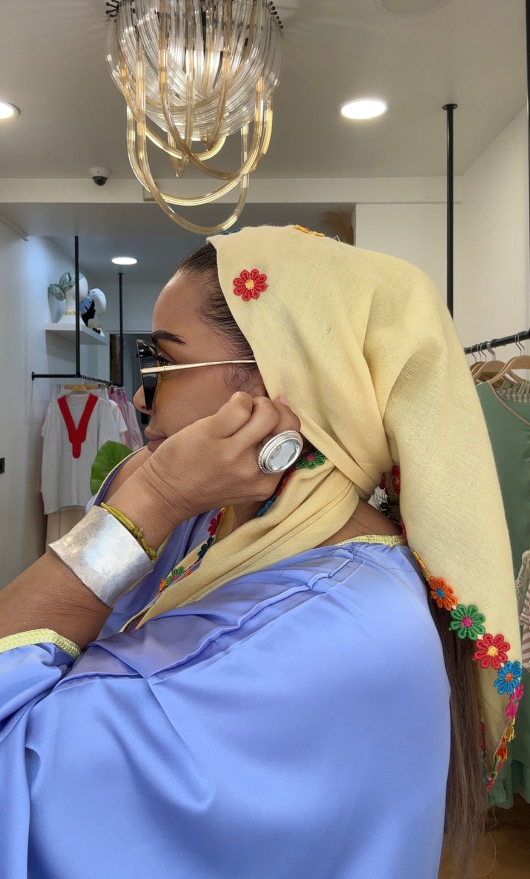 Foulard Hayati Fleuri