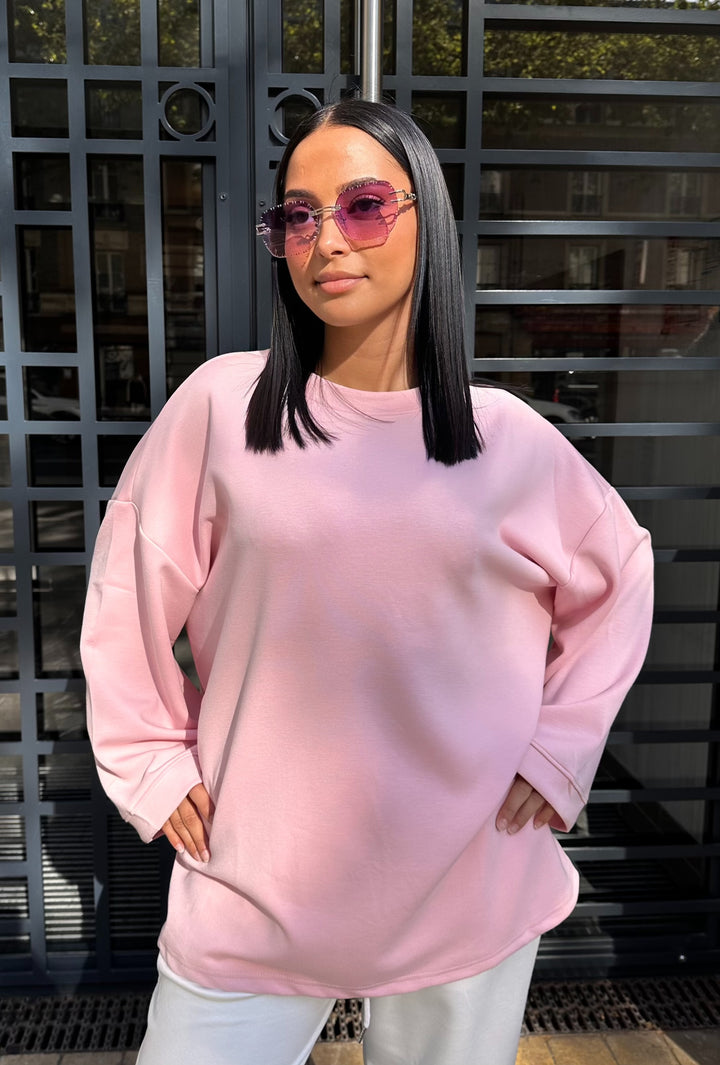 t-shirt rose oversize