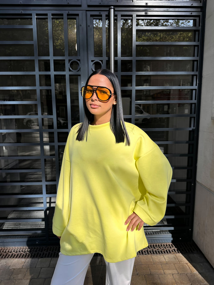 t-shirt Jaune oversize ￼
