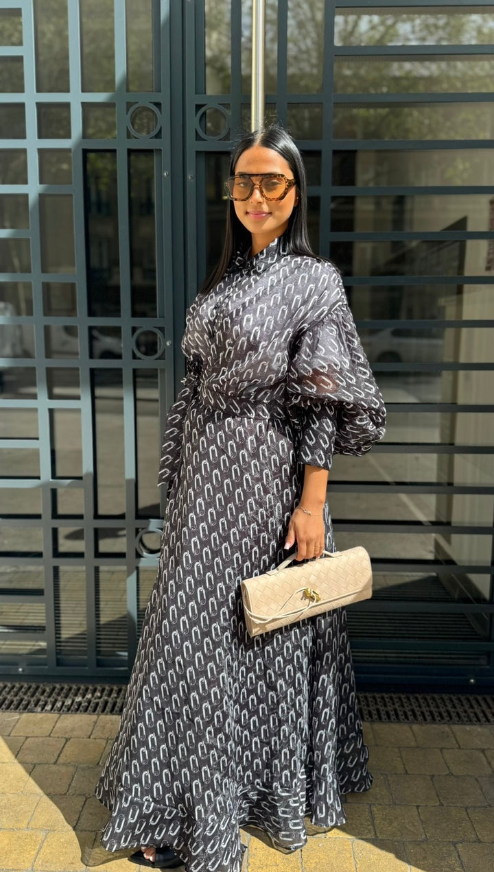 Robe longue fluide à nouer