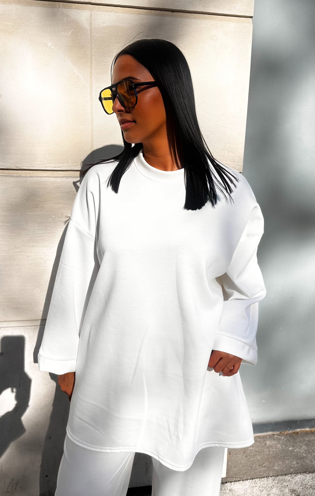 t-shirt blanc oversize ￼