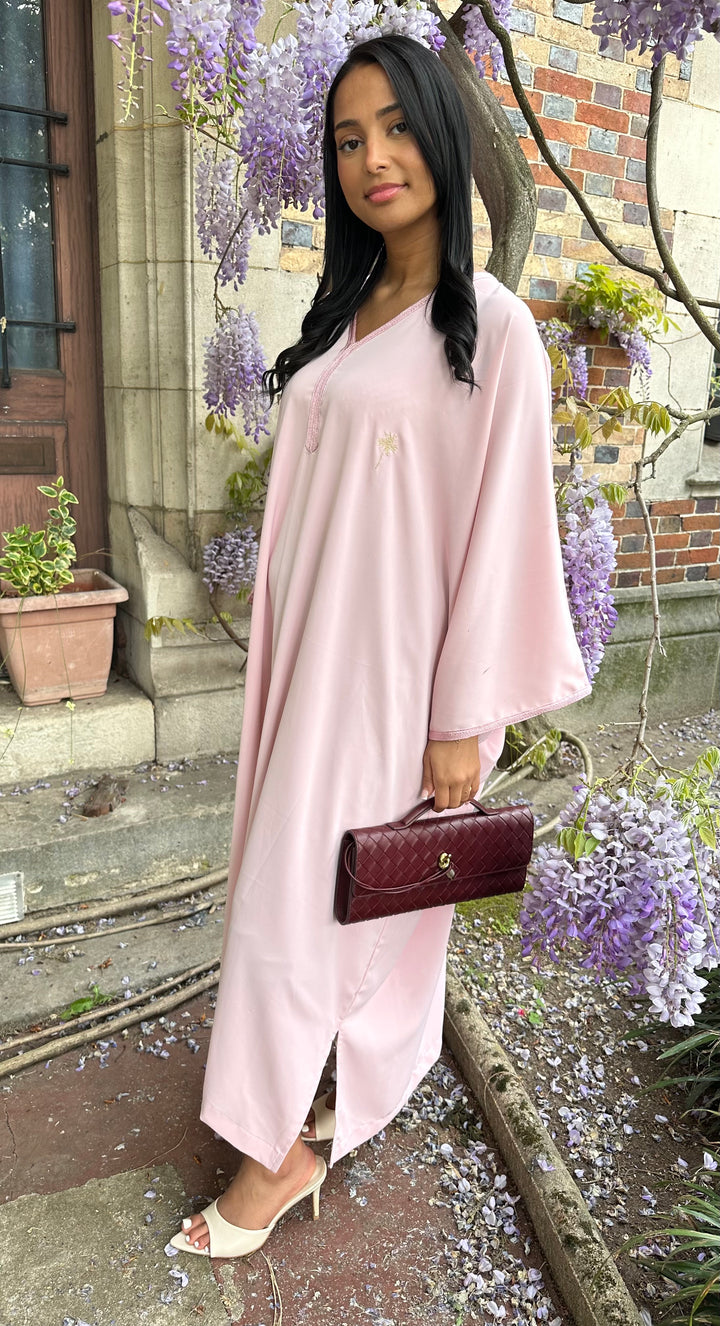 Abaya Authentica en crêpe – rose élégant