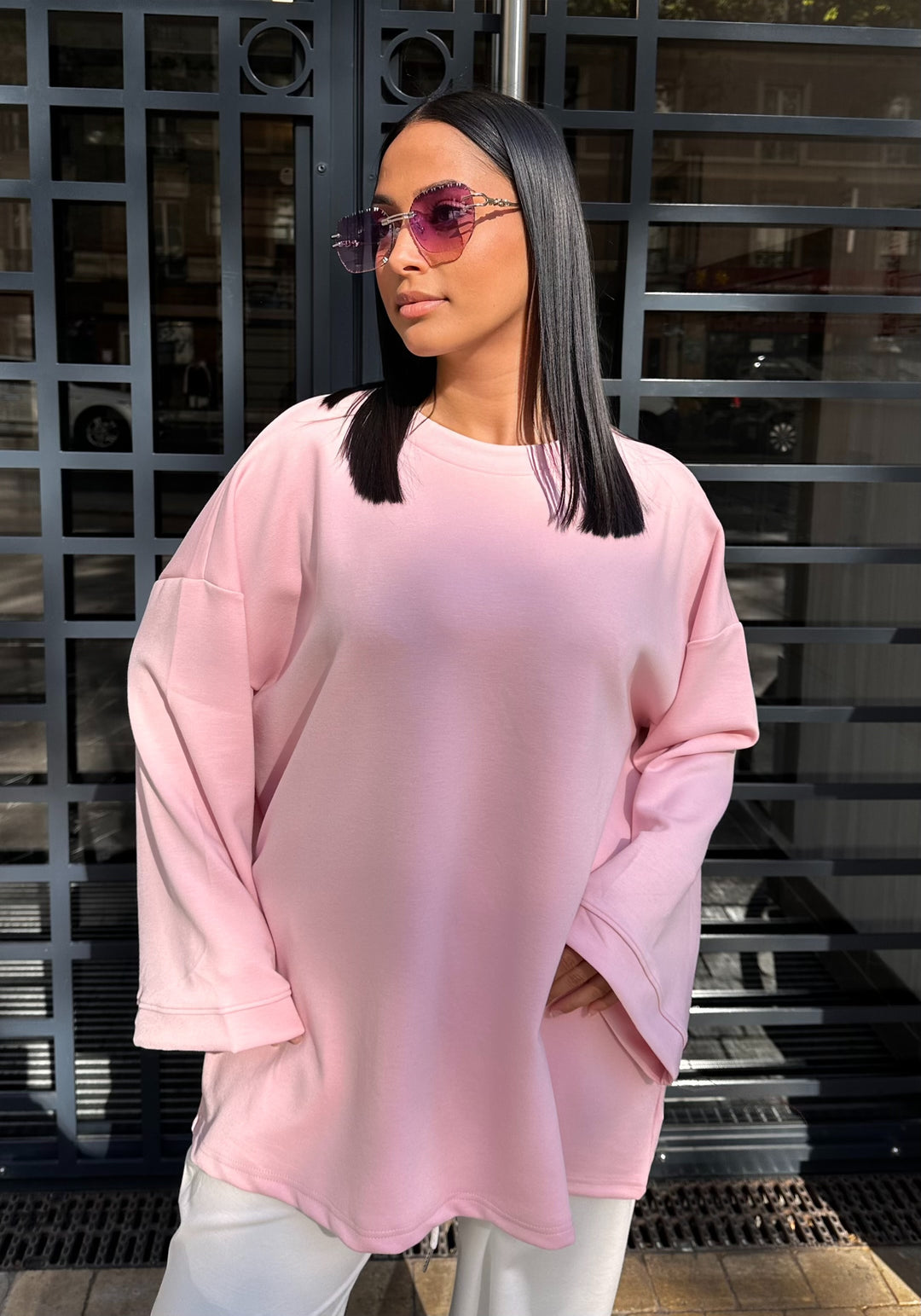 t-shirt rose oversize
