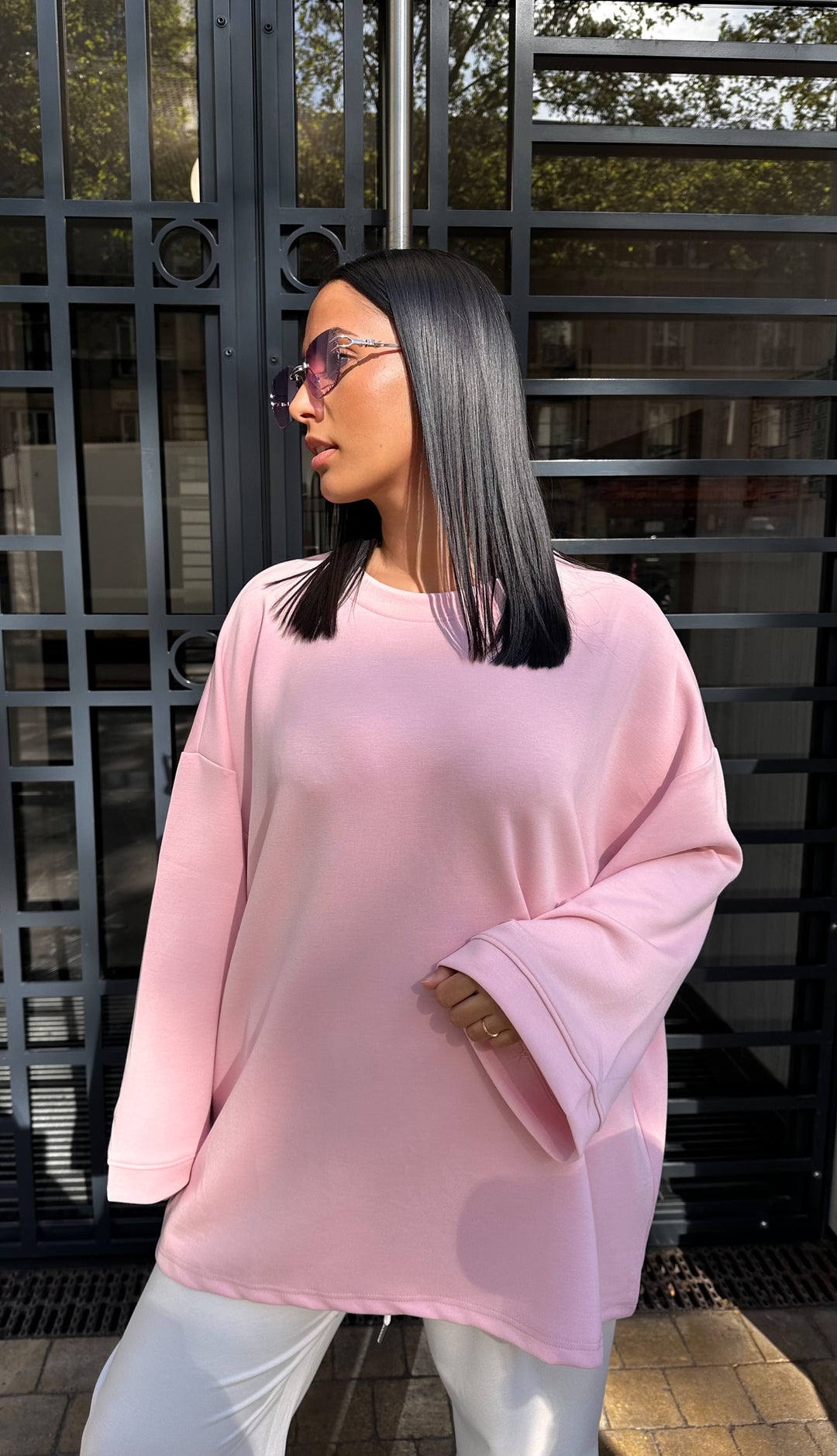 t-shirt rose oversize