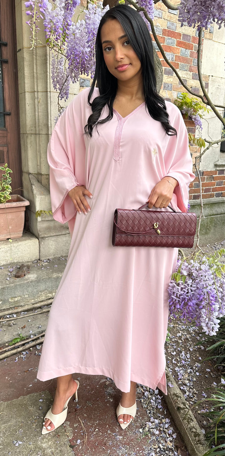 Abaya Authentica en crêpe – rose élégant