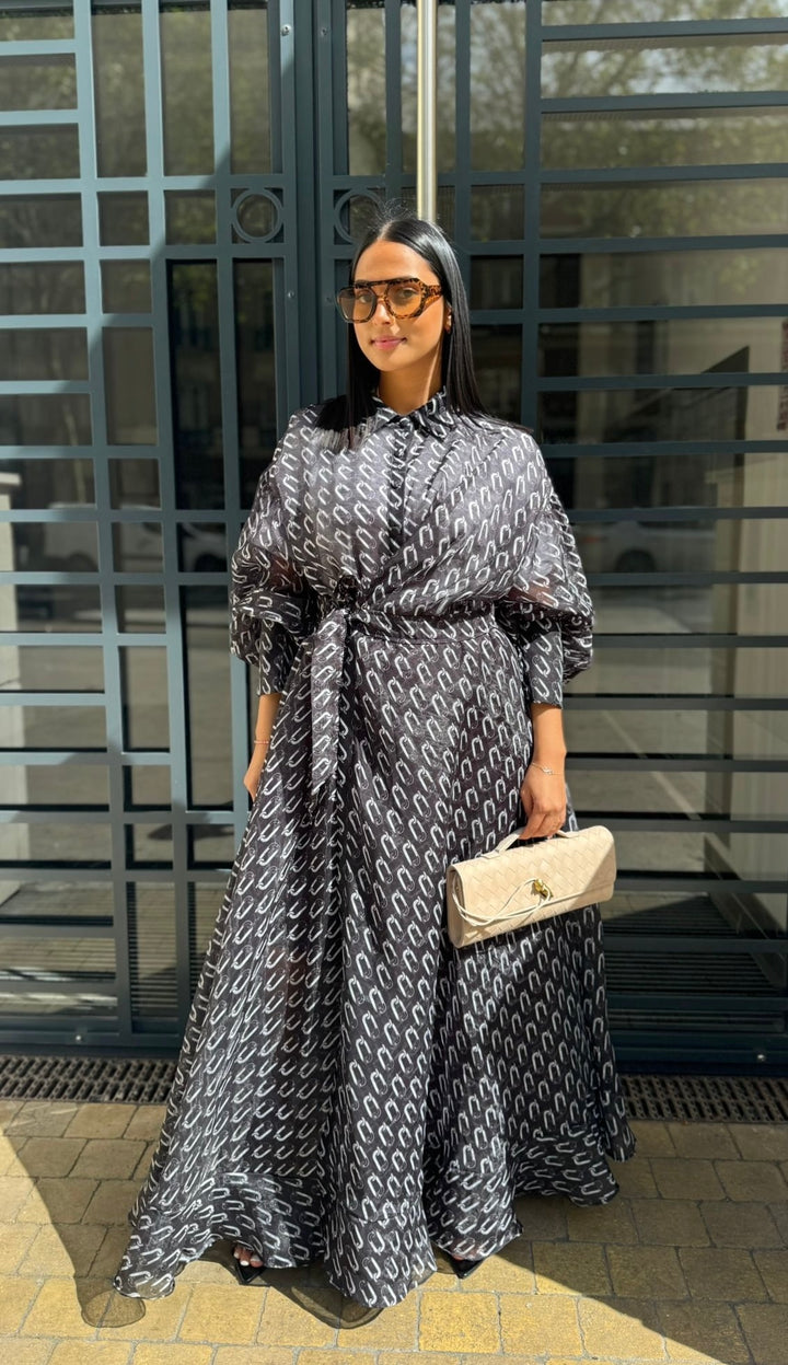 Robe longue fluide à nouer