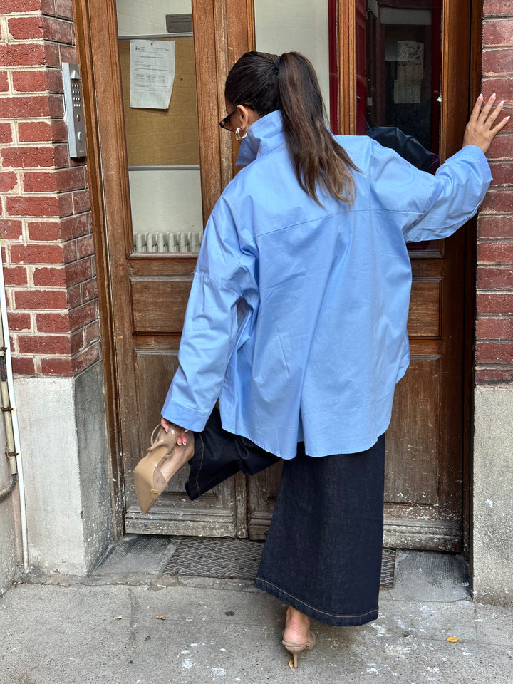 chemise oversize - bleu