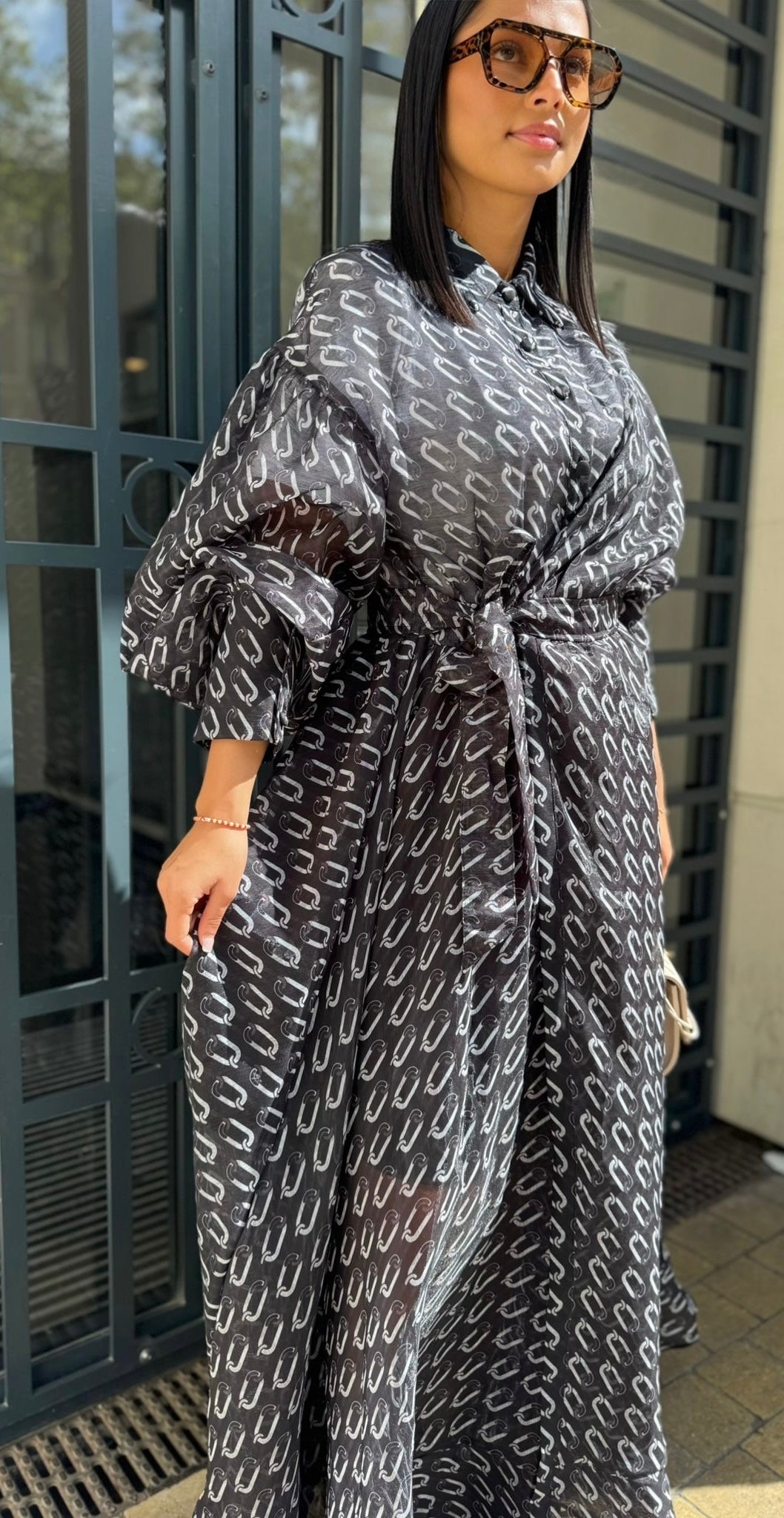 Robe longue fluide à nouer
