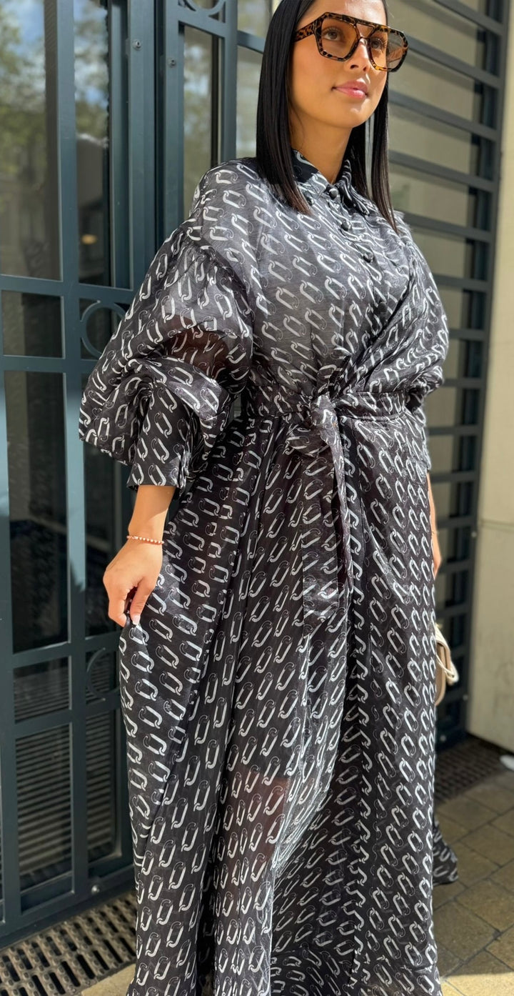 Robe longue fluide à nouer