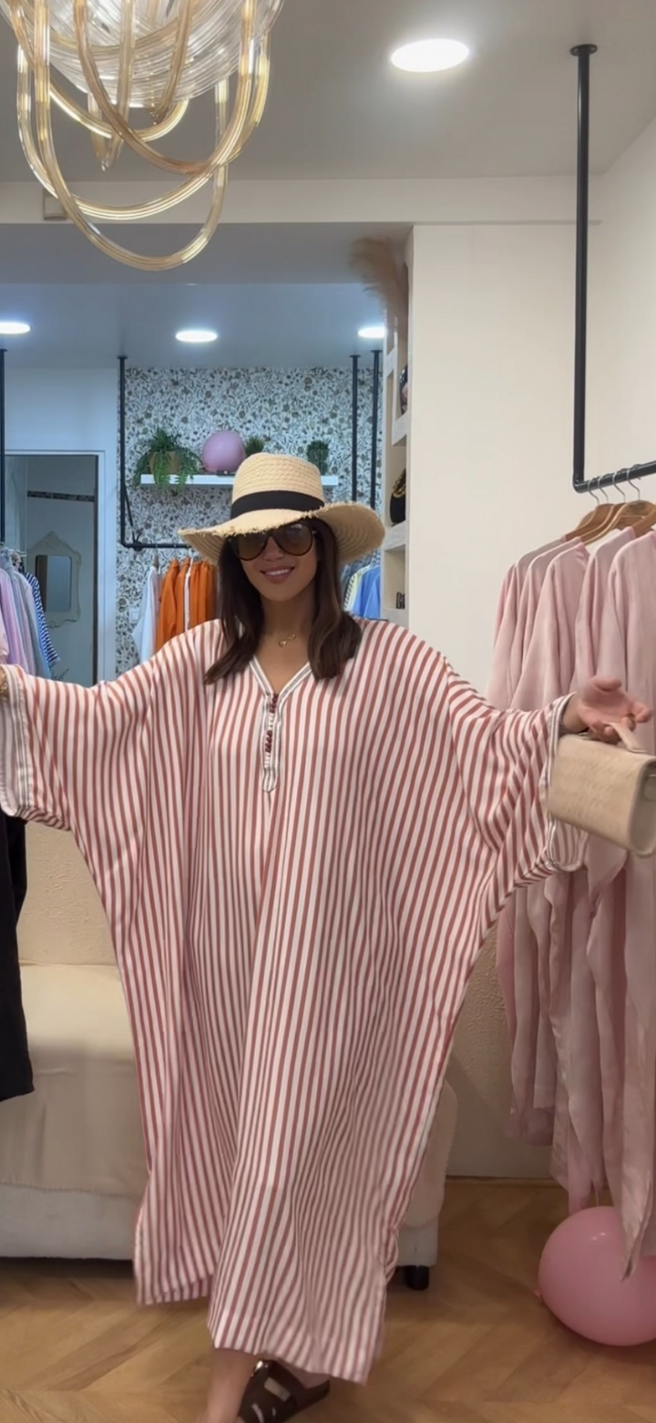 Abaya Authentica motif rayé