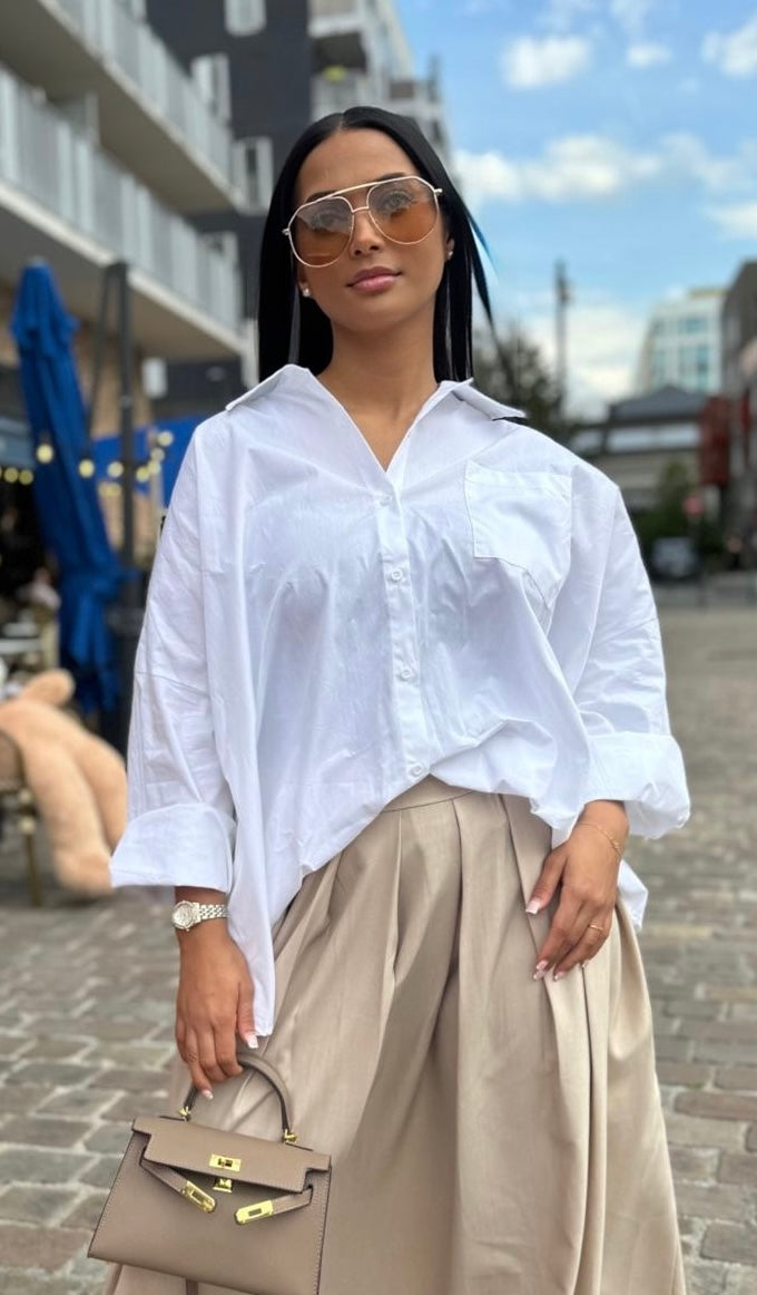 chemise blanche oversize ￼