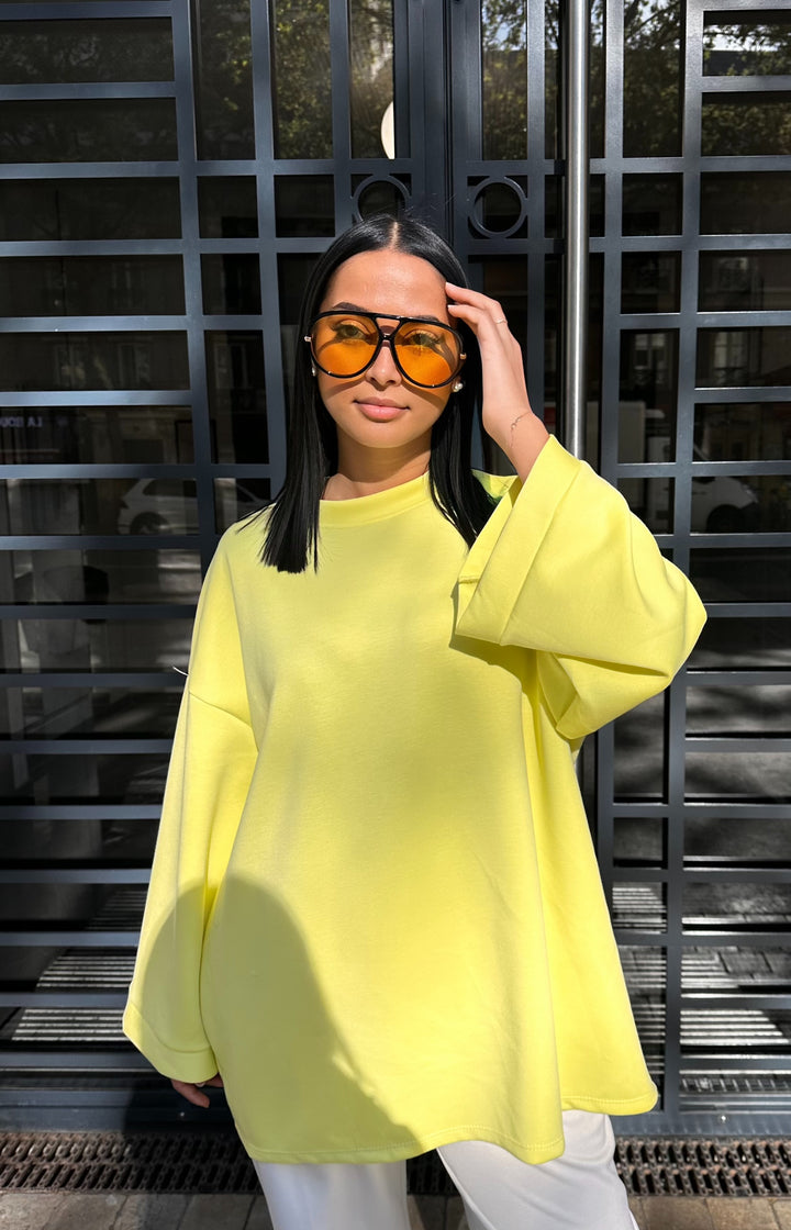 t-shirt Jaune oversize ￼
