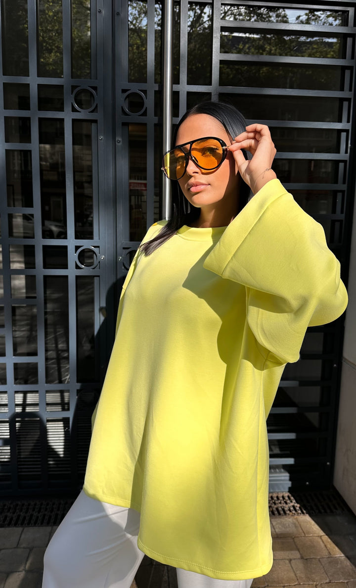 t-shirt Jaune oversize ￼