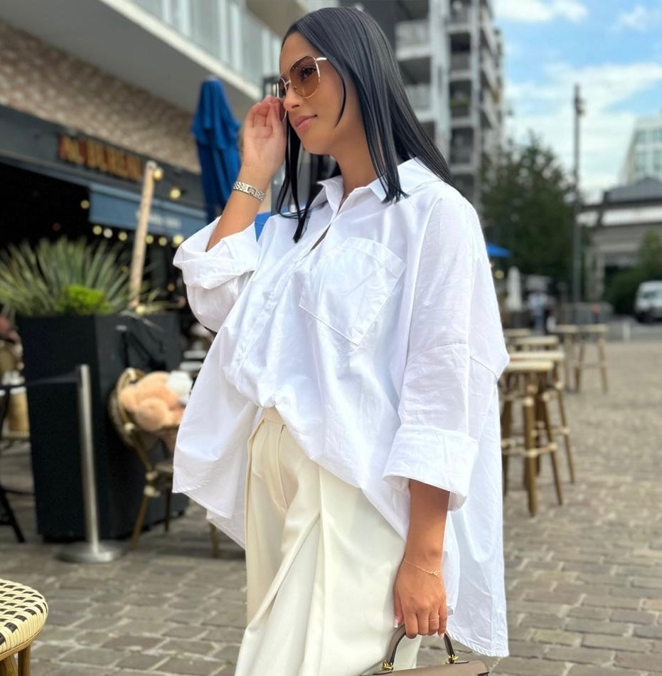 chemise blanche oversize ￼