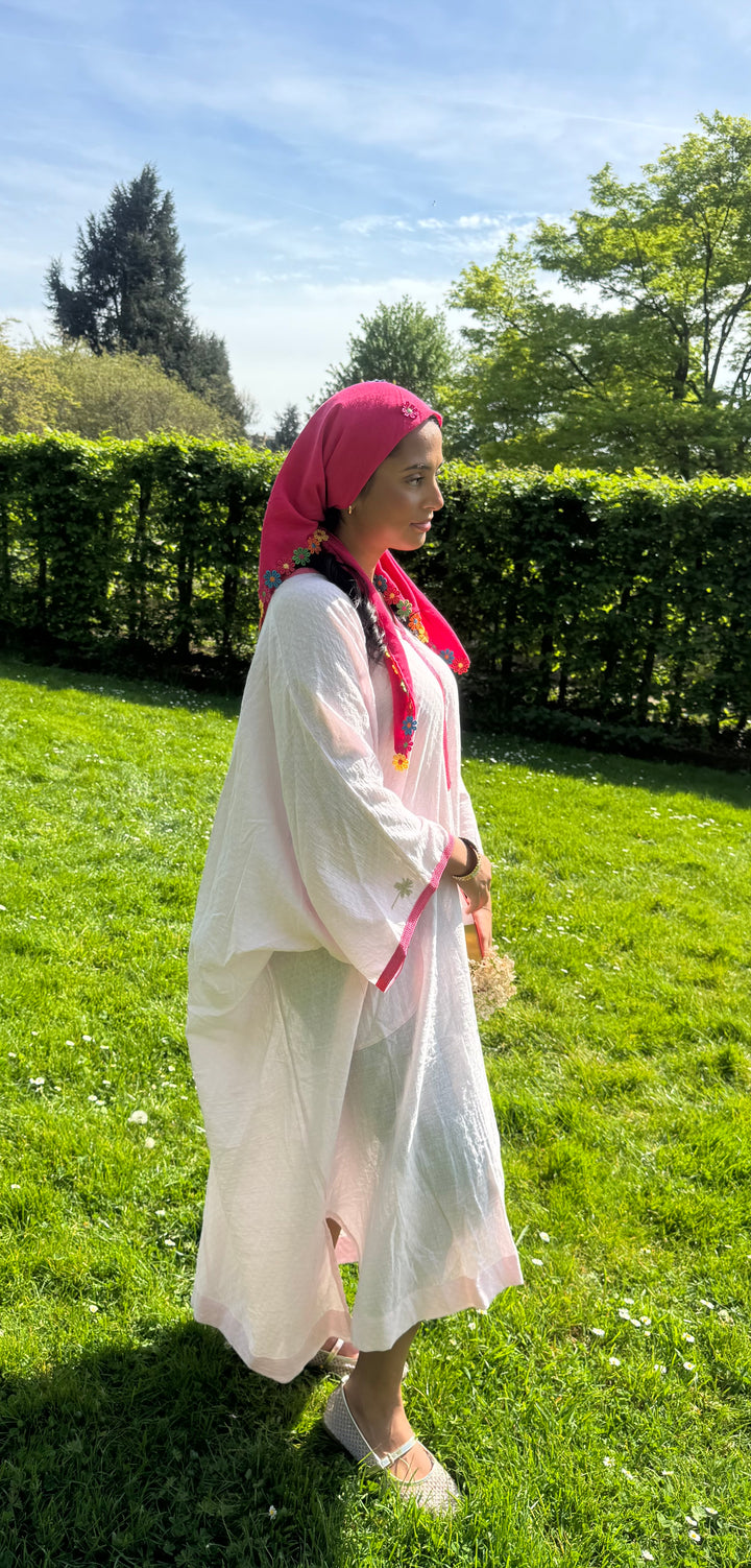 Robe en gaz de coton – rose élégant