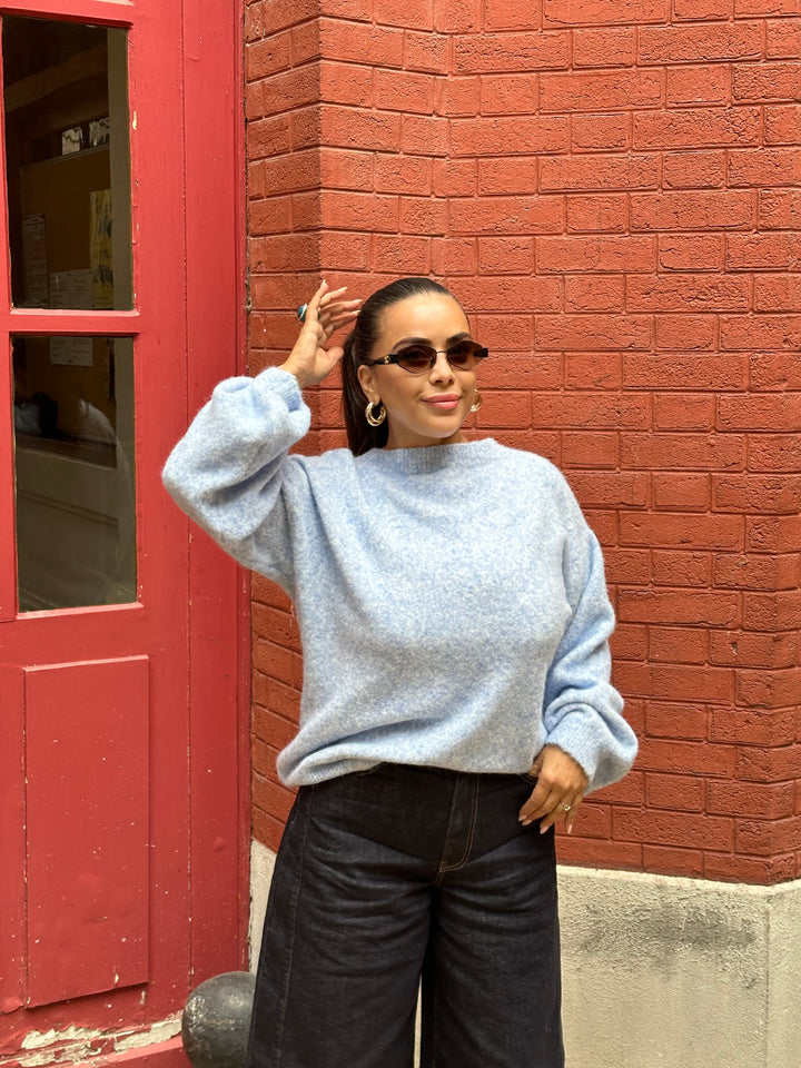 pull a manches longues - bleu ciel