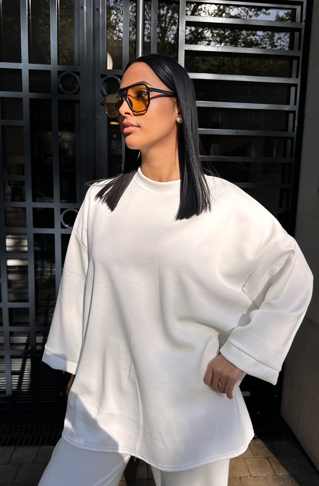 t-shirt blanc oversize ￼