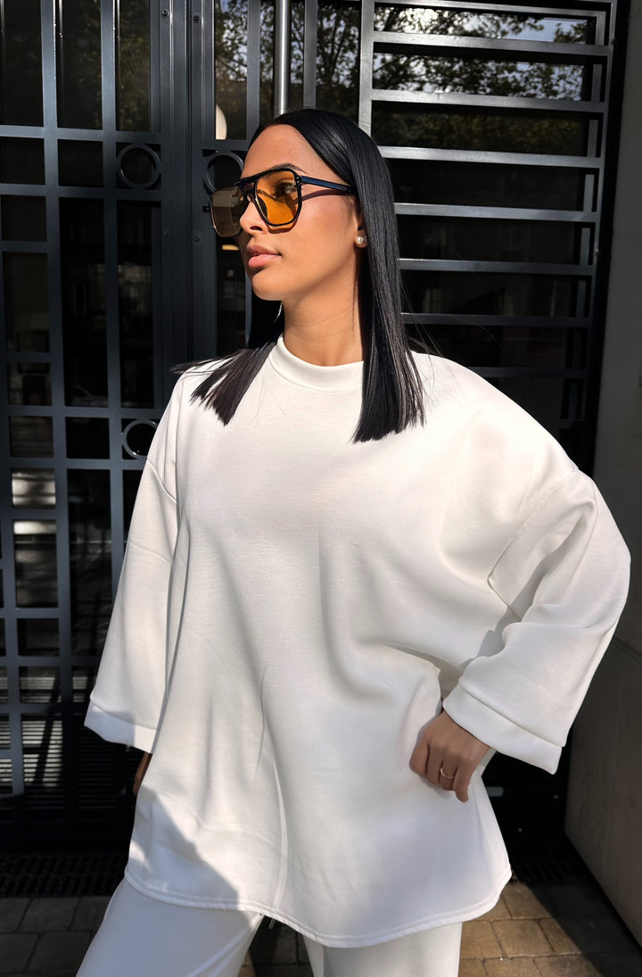 t-shirt blanc oversize ￼