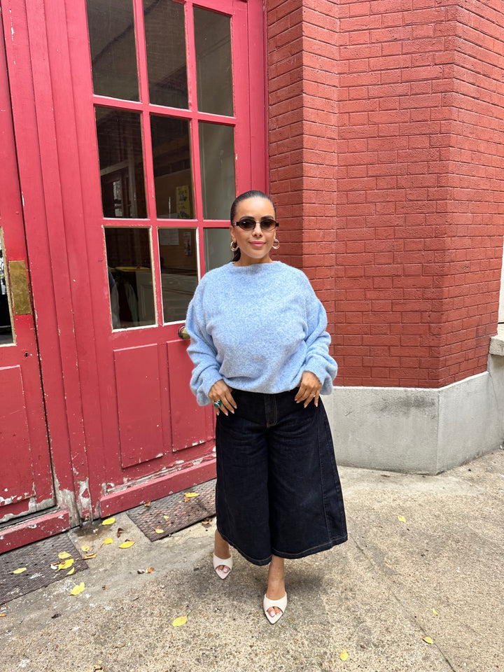 pull a manches longues - bleu ciel