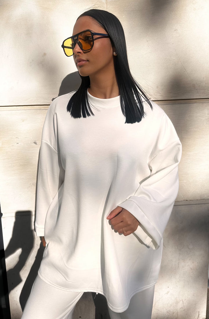 t-shirt blanc oversize ￼