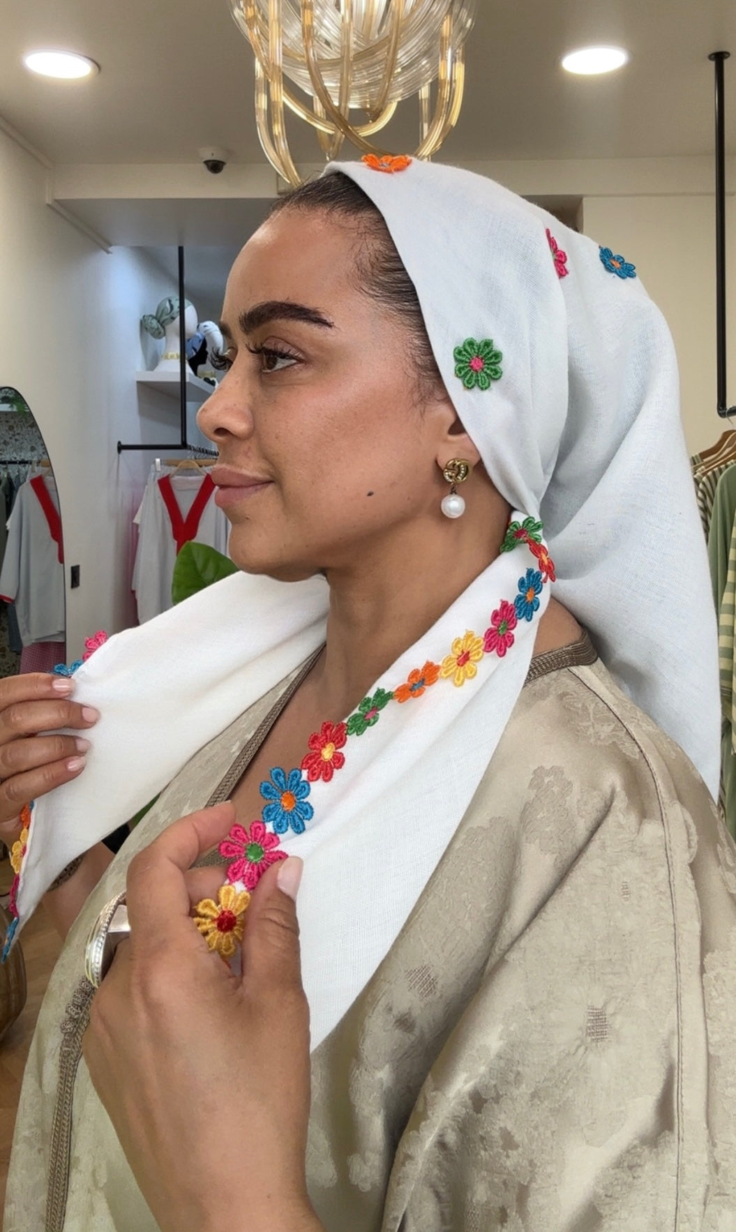 Foulard Hayati Fleuri