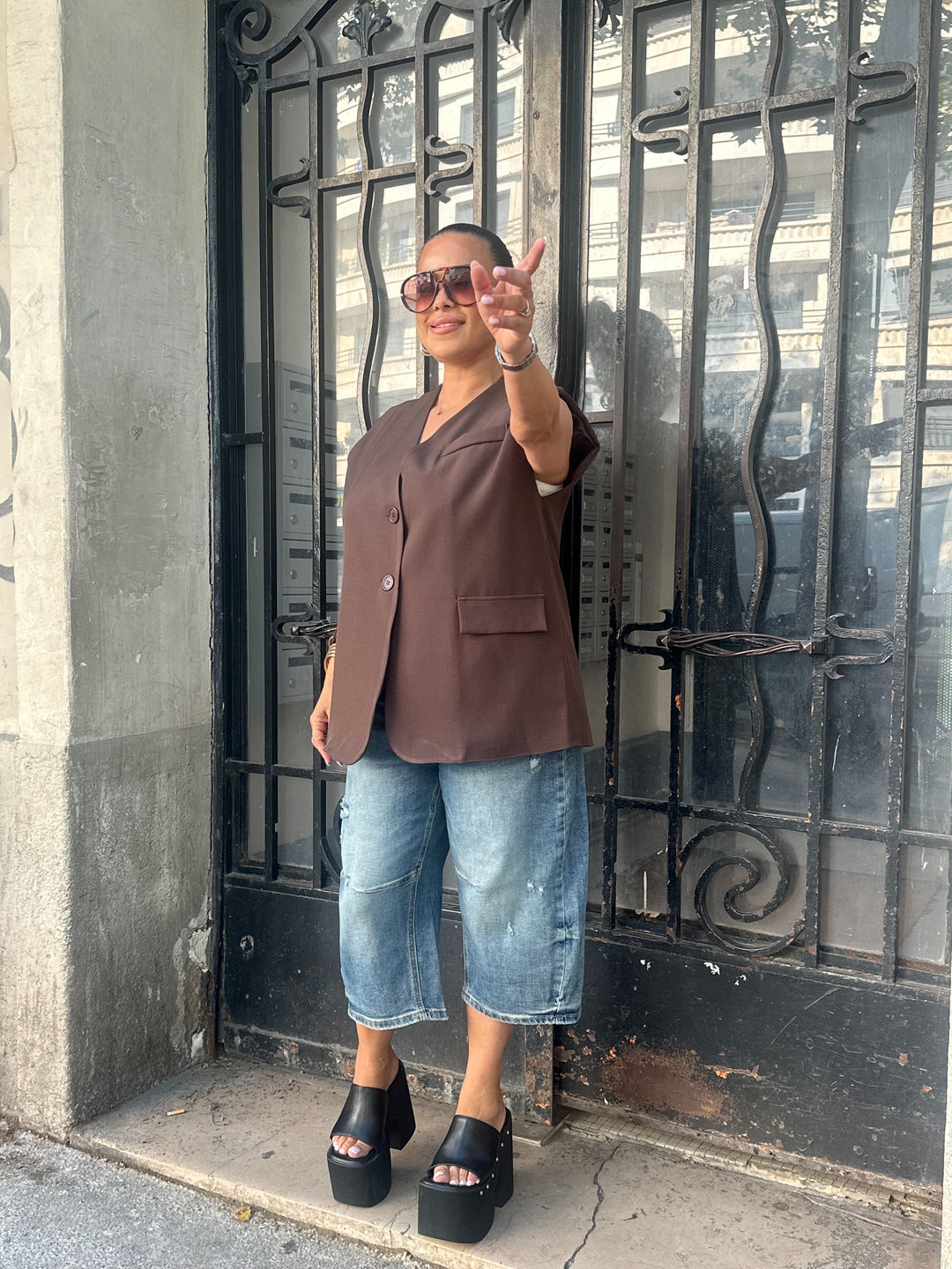 Blazer sans manches Lina - Beige