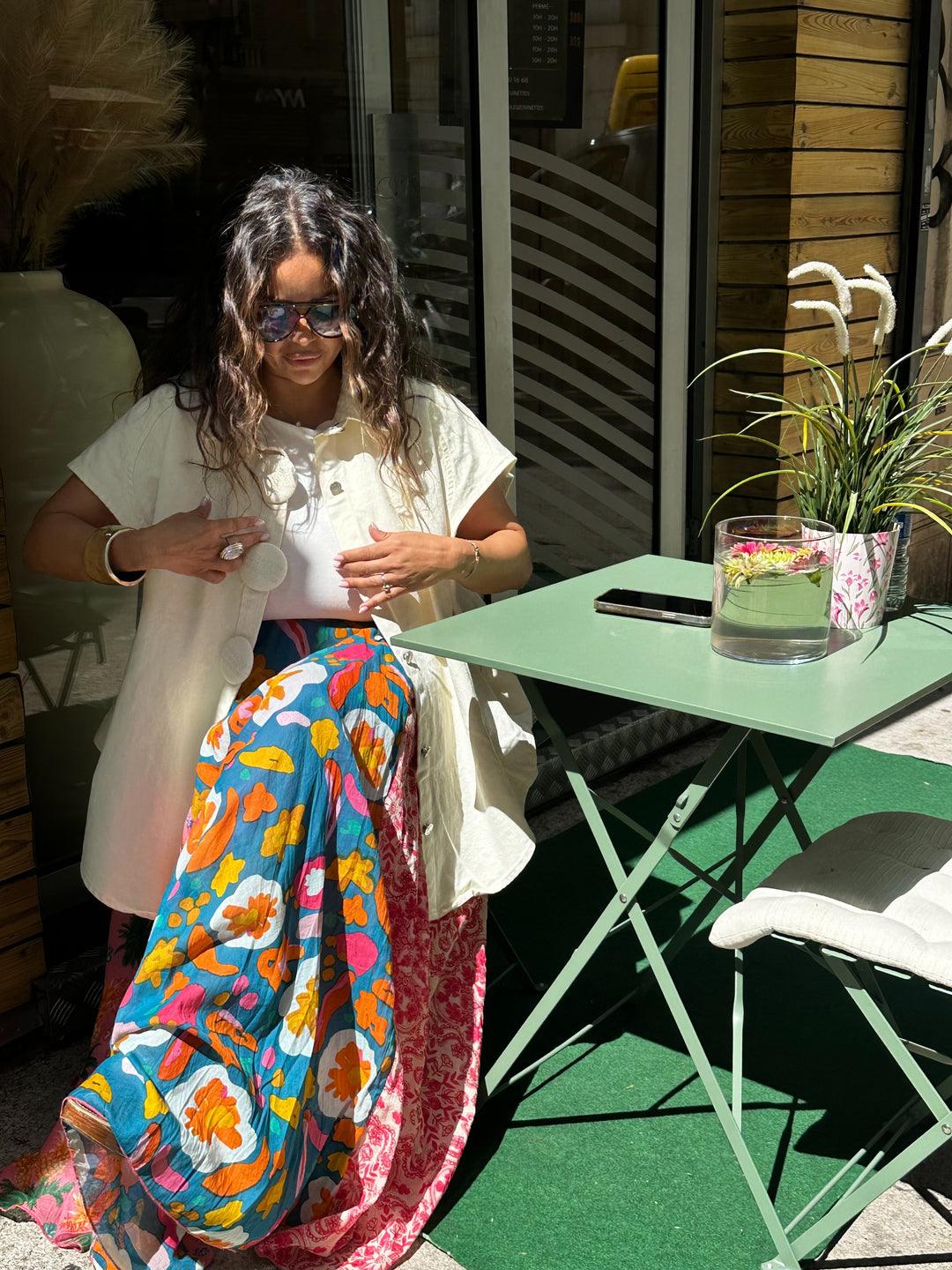 Veste en jean femme oversize sans manches Luna