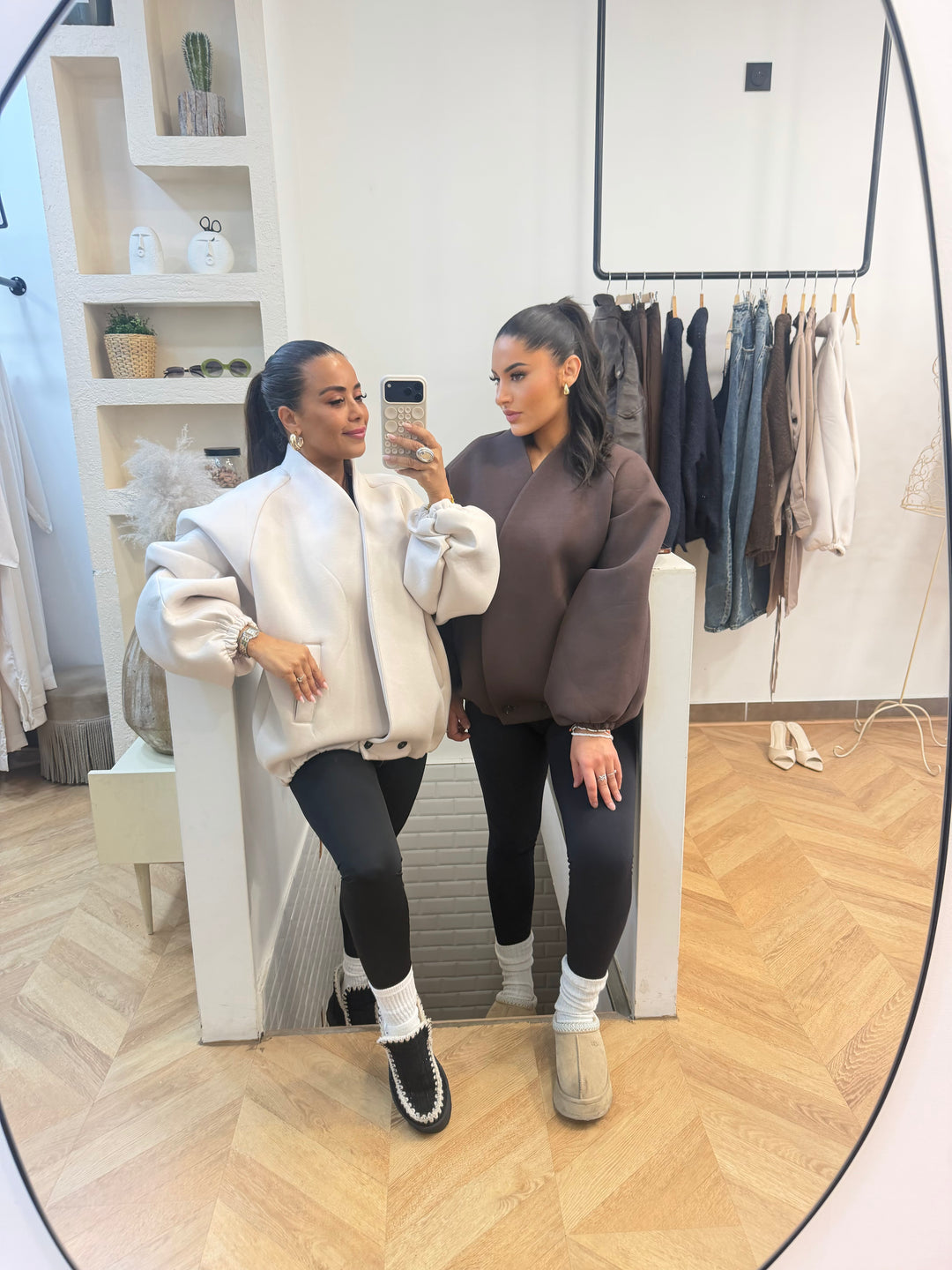 Veste bomber oversize à manche bouffante